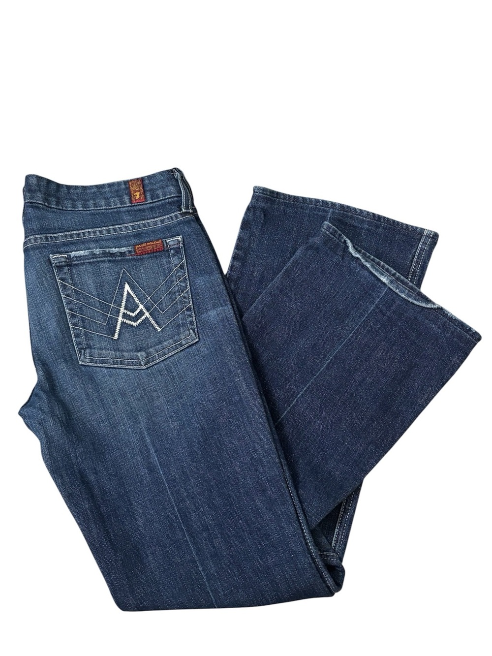 7 For All Mankind "A" Pocket Bootcut Jeans Women Sz 28 Medium Wash Classic 7FAM